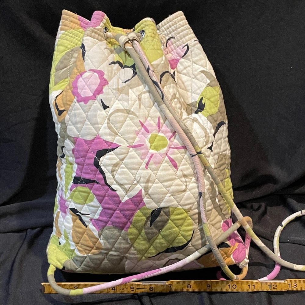 Vera Bradley Portobello Road Drawstring Backpack Retired Spring Bag cottagecore - Picture 3 of 9